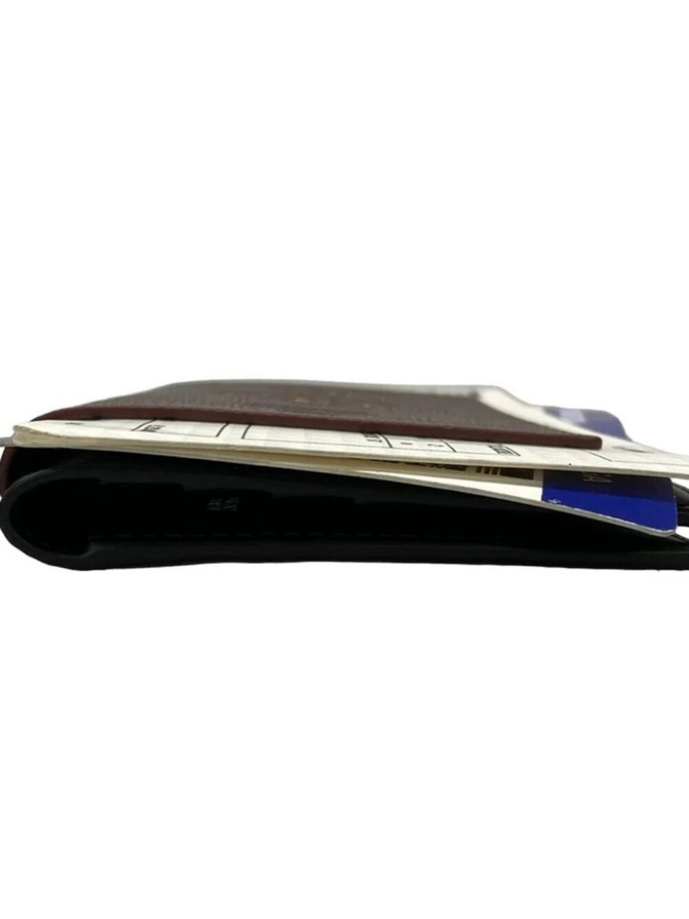 BALENCIAGA Passport long wallet 787777 Black Bordeaux Multi Leather Cellulose - - Picture 8 of 9